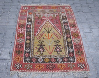 ERZURUM KILIM-ERZURUM Kelim-Collectable Kilim-Collectable Kelim-Sivas Kilim-Sivas Kelim-Vintage Kilim-Prayer Design Kilim-Unique Kilim-Kelim