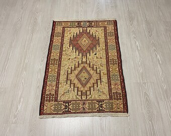 BEST QUALITY SILK Soumak Rug Kilim-Noahs Ark Design Silk Soumak Kelim Rug-Vintage Silk Sumak Rug-Animal Design Silk Wall Hanging Soumak Rug