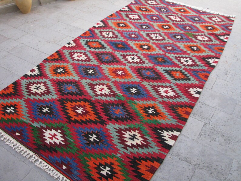 LARGE BOHO KILIM Rugliving Room Kilim Rugboho Kelim Etsy