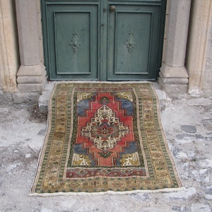 TURKISH OUSHAK RUG, Tribal Rug, Turkish Wool Rug, Medallion Turkish Oushak Rug, Best Quality Turkish Wool Rug, Turkish Oushak Carpet, Oushak image 1