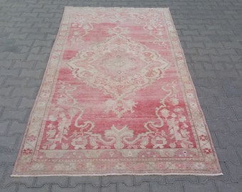 DECORATIVE VINTAGE TURKISH Oushak Rug-Unique Best Quality Vintage Turkish Oushak Rug-Very Special Turkish Oushak Rug-Unique Turkish Oushak