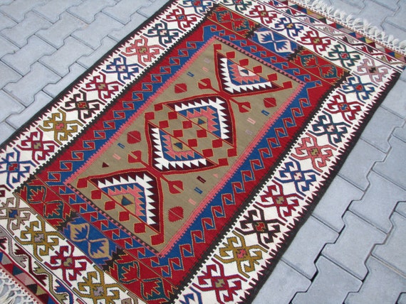 BEST QUALITY VINTAGE Turkish Konya Kilim Rug-Colorful Kilim Rug-Boho Kilim-Bohemian Kelim-Finest Turkish Konya Kilim Rug-Vintage Konya Kilim