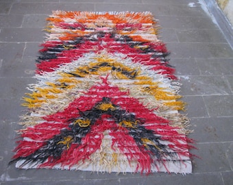 VINTAGE TULU RUG-Tullu Rug-Shaggy Rug-Angora Wool Rug-Gypsy Style Rug-Hippie Style Rug-Shaggy,Tribal Tulu Rug-Turkish Tulu Rug-Turkish Tulu
