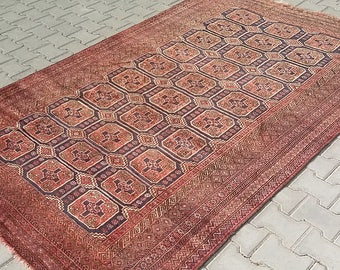 TRIBAL AREA RUG-Vintage Tribal Rug-Nomadic Large Area Carpet