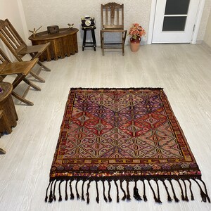 ANATOLIAN NOMADIC TAURUS Mountains Kilim Cicim-Tribal Cicim Kelim-Turkish Nomadic Kelim Cicim-Turkish Tribal Hand Embroidered Cicim Kilim