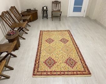 SMALL ANIMAL DESIGN Silk Soumak Kilim Rug-Vintage Silk Sumak Rug-Silk Kelim Soumak Rug-Tribal Soumak-Tribal Silk Kilim Soumak Rug-Silk Sumak