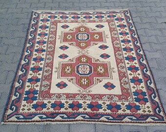 VINTAGE ANATOLIAN TRIBAL Nomadic Rug-Caucasian Rug-Vintage Turkish Tribal Rug-Vintage Turkish Nomadic Rug-Vintage Caucasian Rug-Carpet Rug