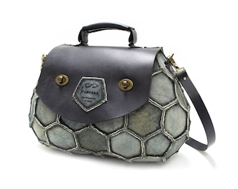 Soccer balls recycled leather trunk bag