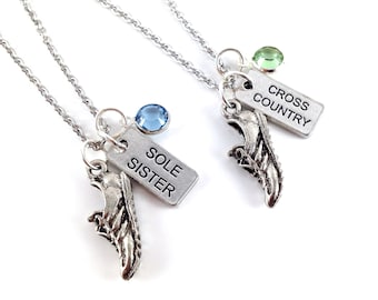 Cross Country Jewelry, Running Jewelry, Cross Country, Sole Sister, Cross Country Necklace, Sole Sister Necklace, Gifts for Runners, XC