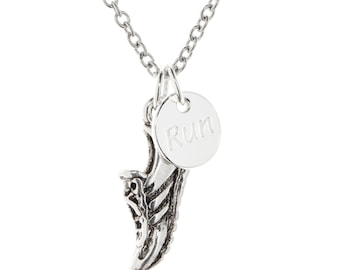 Running Jewelry, Running Necklace, Run Running Jewelry