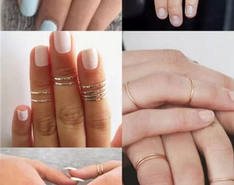 real gold midi rings