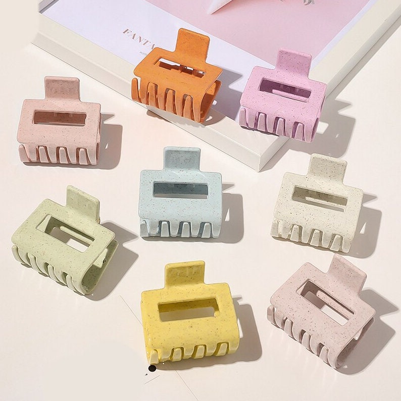 Claw Clip 1PC OR 7PCS SET Large Plastic Hair Claw 5cm AcrylicResin Girls Hairpins Crab Claws Jaw Clamp Hair Jewellery for Women .