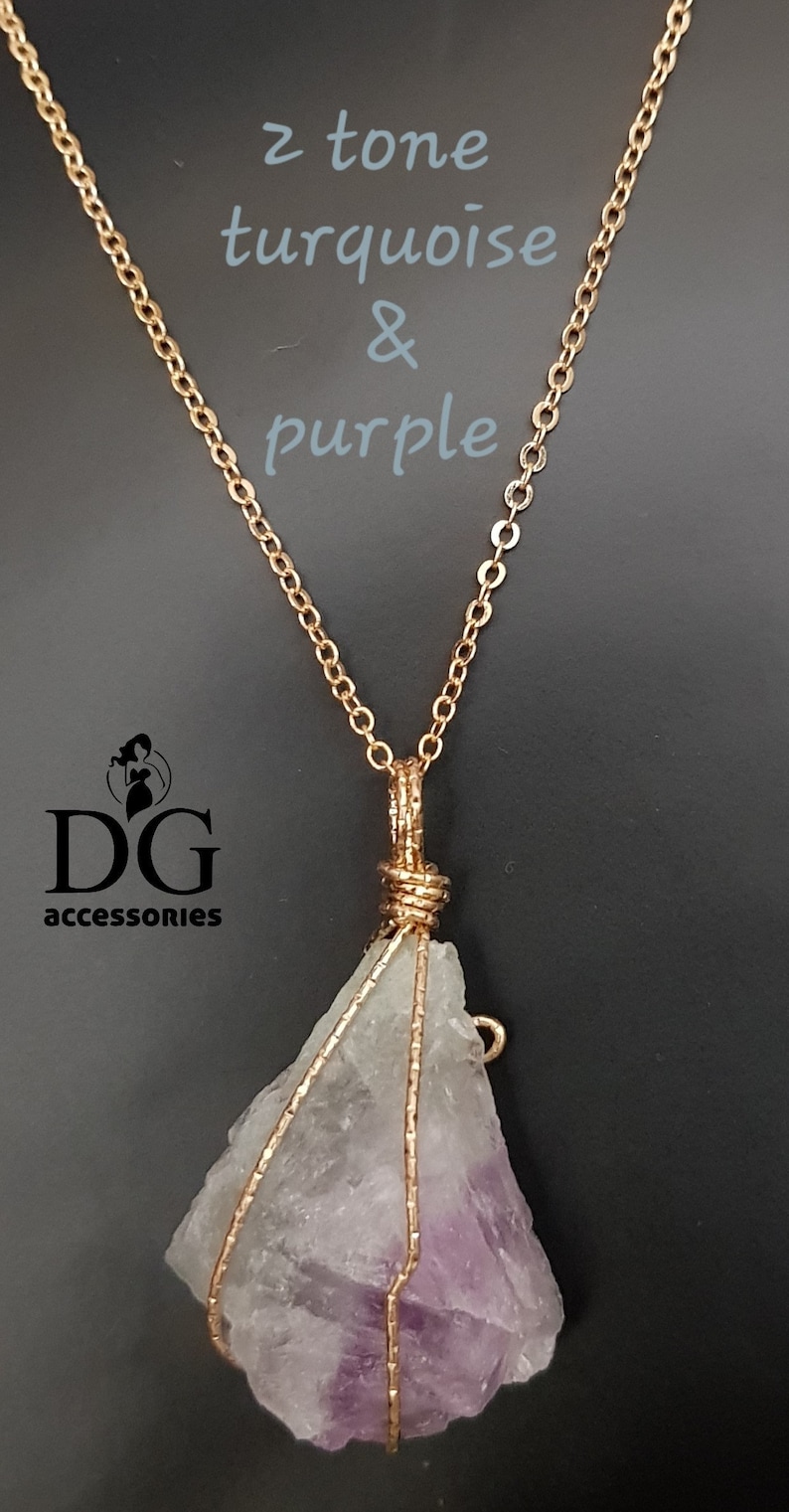 Raw Natural Stone Healing Pendant Irregular Crystal Stones Necklace Natural Quartz Dainty Necklace Boho Necklace