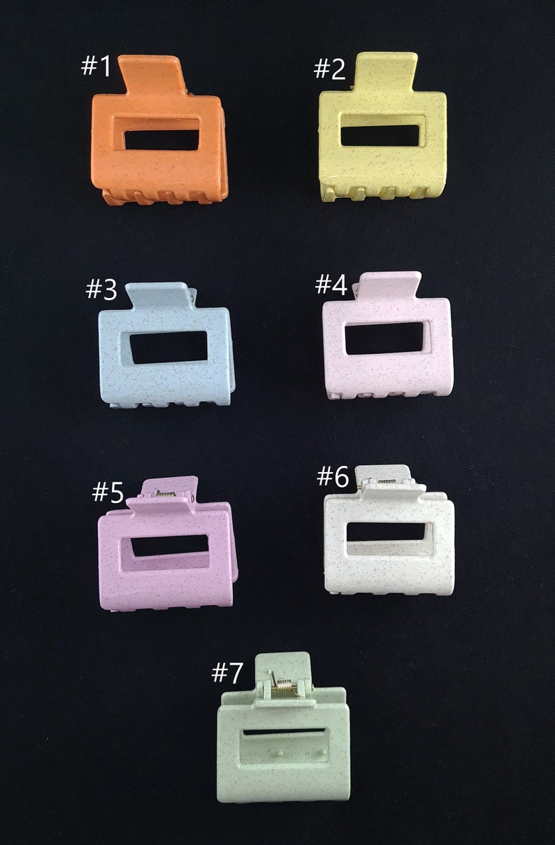 Claw Clip 1PC OR 7PCS SET Large Plastic Hair Claw 5cm AcrylicResin Girls Hairpins Crab Claws Jaw Clamp Hair Jewellery for Women .