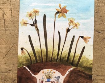 The florist / 100 % ecofriendly greeting card / illustration