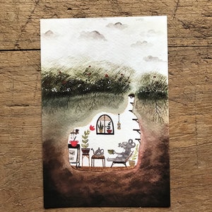 Chillin / hochwertiger Druck meiner Aquarell Illustration
