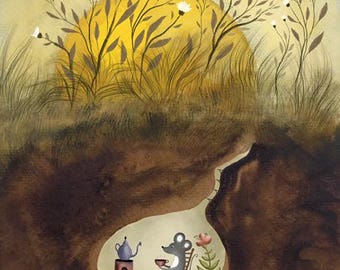 Slow mornings / fine art print of my illustration