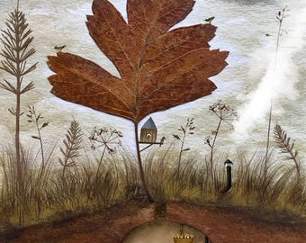Kettle on, feet up / fine art print of my illustration