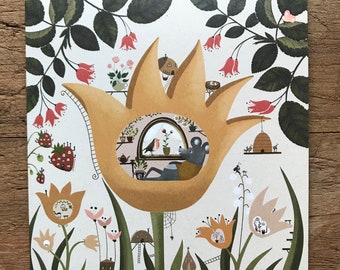 Fleur maison / carte écologique