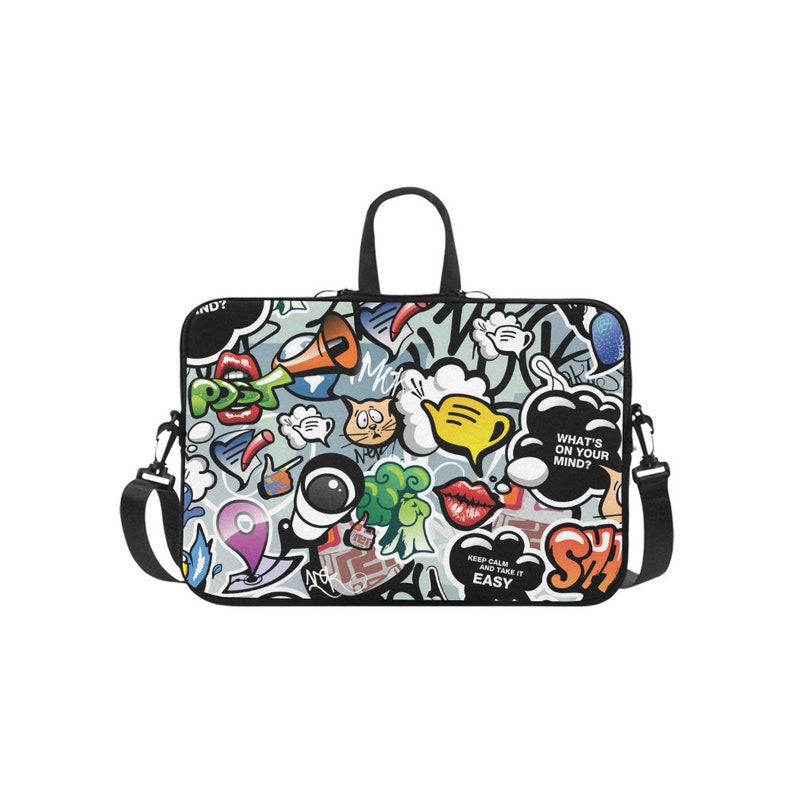 Cartoon laptop bag Laptop Case Keep calm Personalized | Etsy