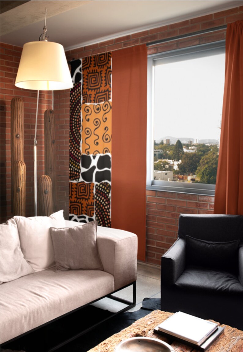 2PCS Bohemian African Print Window curtain home curtain Etsy