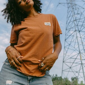 Burnt Orange Michigan Patch T-Shirt