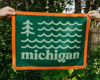 Waves & Woods Felt Banner