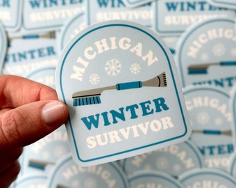 Michigan Winter Survivor Sticker