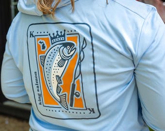 Michigan King Salmon UPF 50+ Performance Hoodie