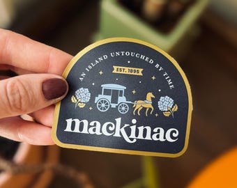 Mackinac Island Gold Foil Sticker