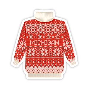 Pegatina para suéter Fair Isle de Michigan