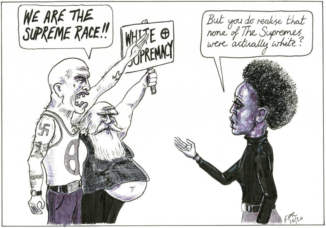 Antiracism Greeting Card BLM Satirical Cartoon Etsy UK