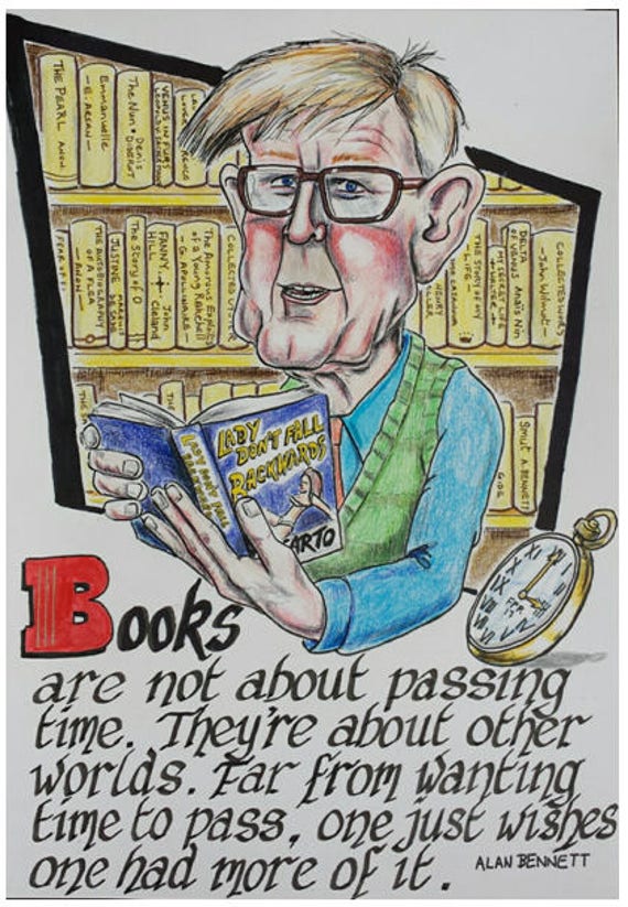 Tarjeta De Felicitacion Alan Bennett Cita Sobre La Lectura Etsy