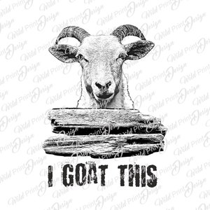 I goat this Clipart, Goat PNG, Download immediato, Grafica a sublimazione, Trasferimento a sublimazione, Design Clip Art, Stampa Dtg
