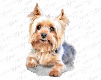 Imágenes prediseñadas de Yorkshire Terrier, Yorkshire Terrier PNG, regalos de Yorkshire Terrier, descarga instantánea, transferencia por sublimación, diseño de imágenes prediseñadas, impresión DTG