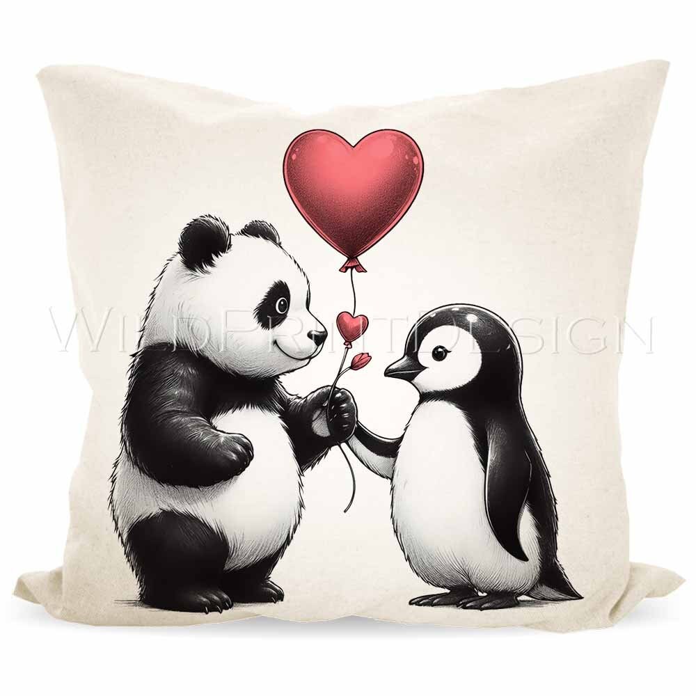 Cute Animal Panda and Penguine Instant Download, PNG Clipart, Love ...