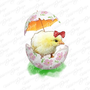 Easter egg chicken Clipart, Chicken PNG, Instant Download for Sublimation Transfer, Watercolor Design, Dtg print