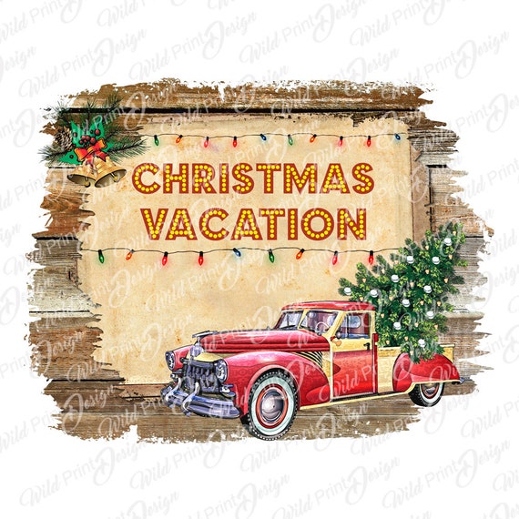 Christmas Vacation Frame Clipart PNG Instant Download for  Etsy