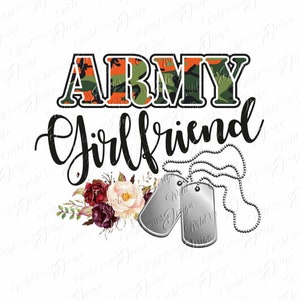 Army Girlfriend clipart, PNG Files, Instant Download for Sublimation Transfer, Digital Transfers Art, Clip Art Design, Dtg print