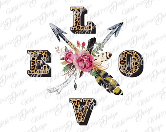 Floral Arrows, Watercolor Clipart, Instant Download for Sublimation Transfer, PNG Files, Inspirational Design, Gift for him