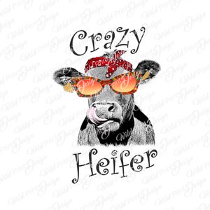 Verrückte Färse Clipart, PNG, sofortiger Download für Sublimationstransfer, digitale Transfers Art, Clip Art Design, Dtg Druck