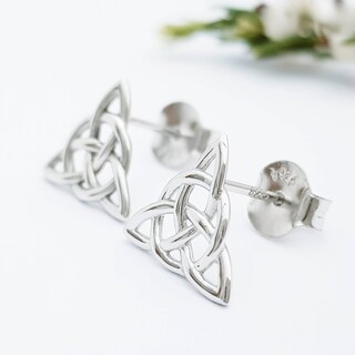 Orecchini A Perno Con Nodo Celtico In Argento 925: Piccoli E Ipoallergenici, Gioiello Elegante Per Donna, Idea Regalo