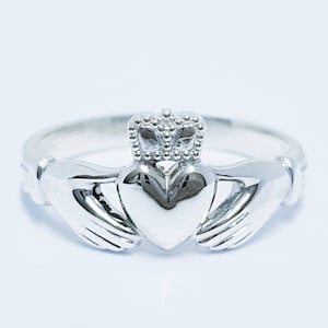 Sterling Silver Claddagh ring, Irish Claddagh ring, made in Galway, Ireland image 1