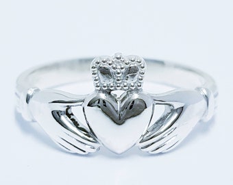 Sterling Silver Claddagh ring, Irish Claddagh ring, made in Galway, Ireland