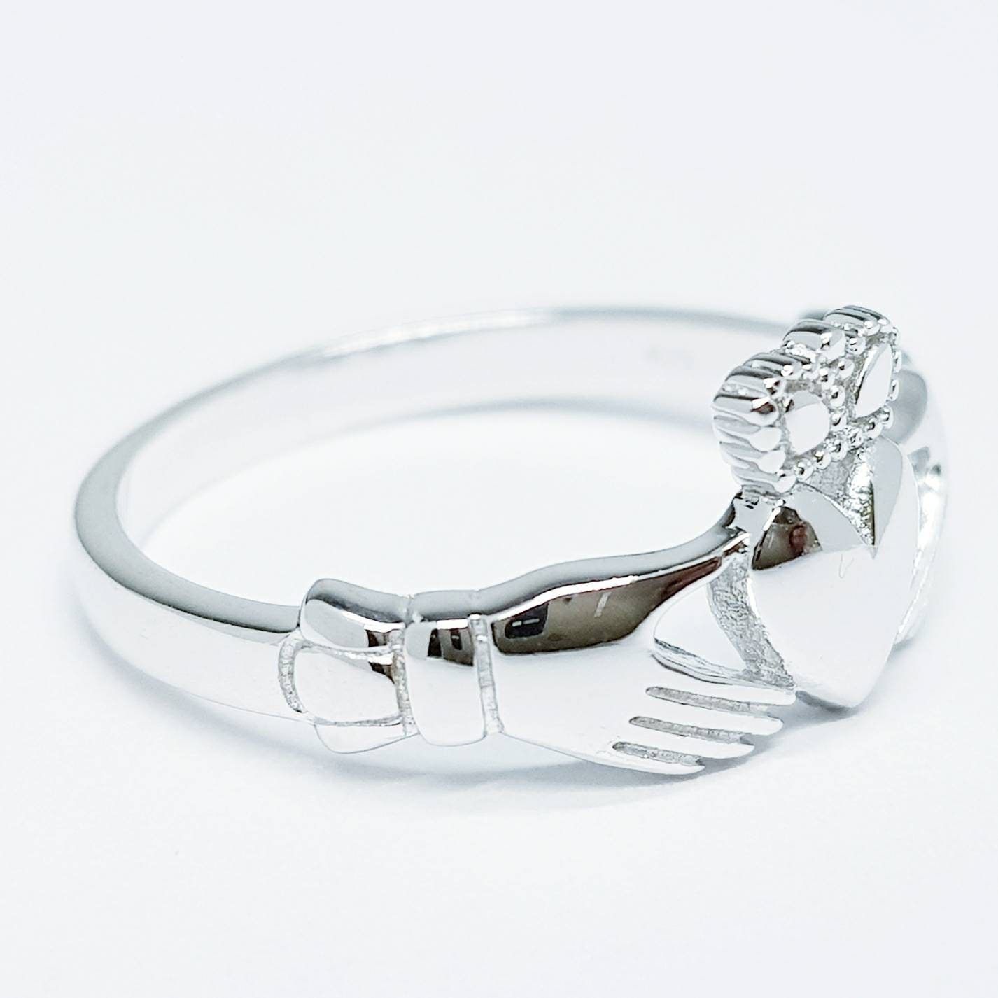 Small Silver Claddagh Ring, Irish Claddagh Ring, Delicate Claddagh