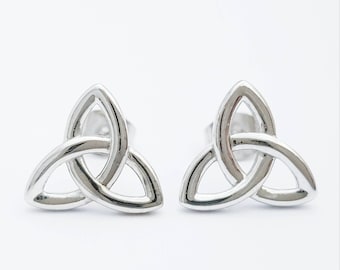 Trinity KnotイヤリングSmall Studsシルバーアイルランド製 : Elensan 925スターリングシルバーTrinity Knot