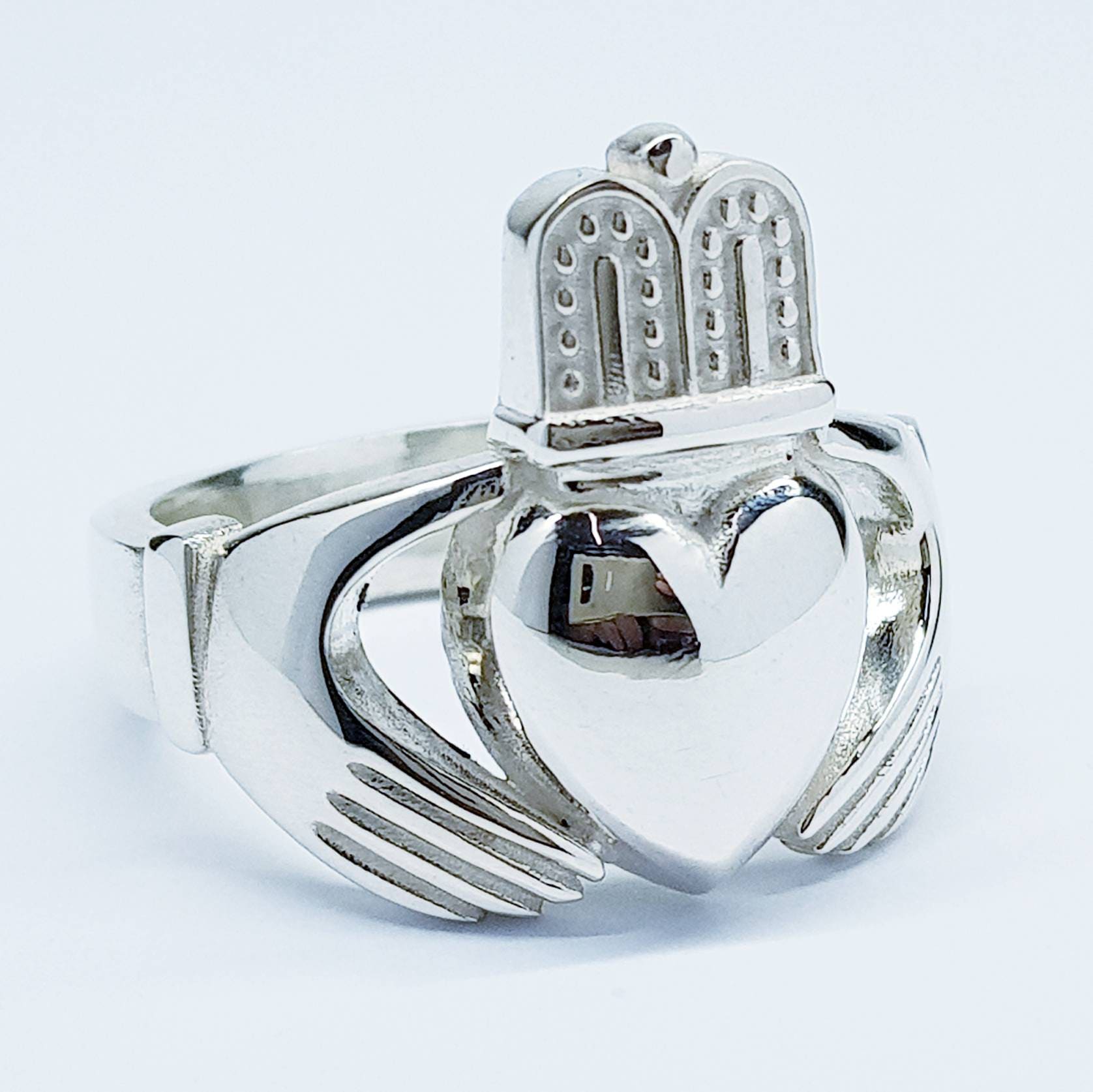 Very Large Claddagh Ring mens silver claddagh ring Heavy Etsy