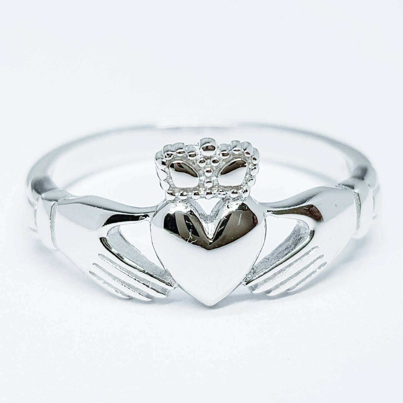 Small Silver Claddagh Ring, Irish Claddagh Ring, Delicate