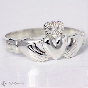 Sterling Silver Claddagh ring, Irish Claddagh ring, made in Galway, Ireland image 2