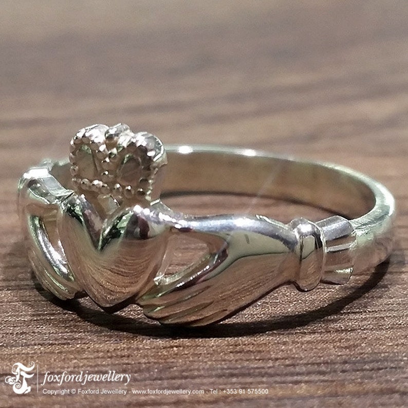 Sterling Silver Claddagh ring, Irish Claddagh ring, made in Galway, Ireland image 7
